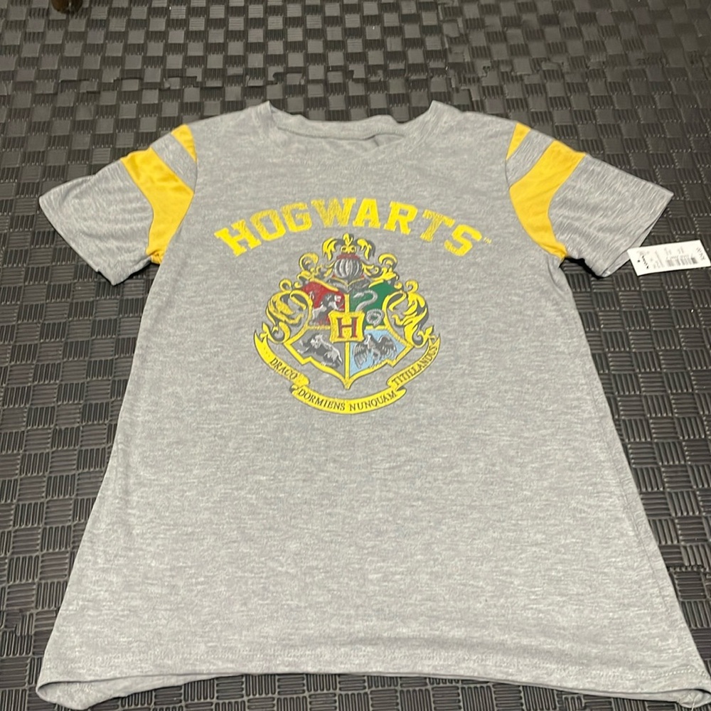 Harry Potter Hogwarts gray Tshirt size small with tag